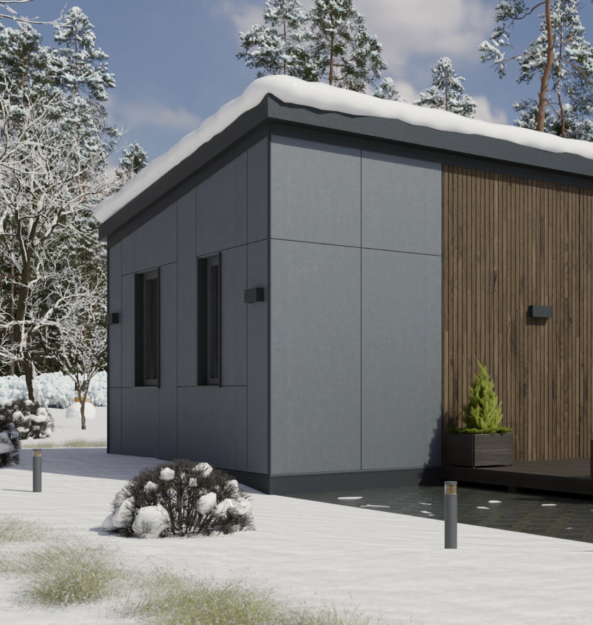 3D Model of house in winter