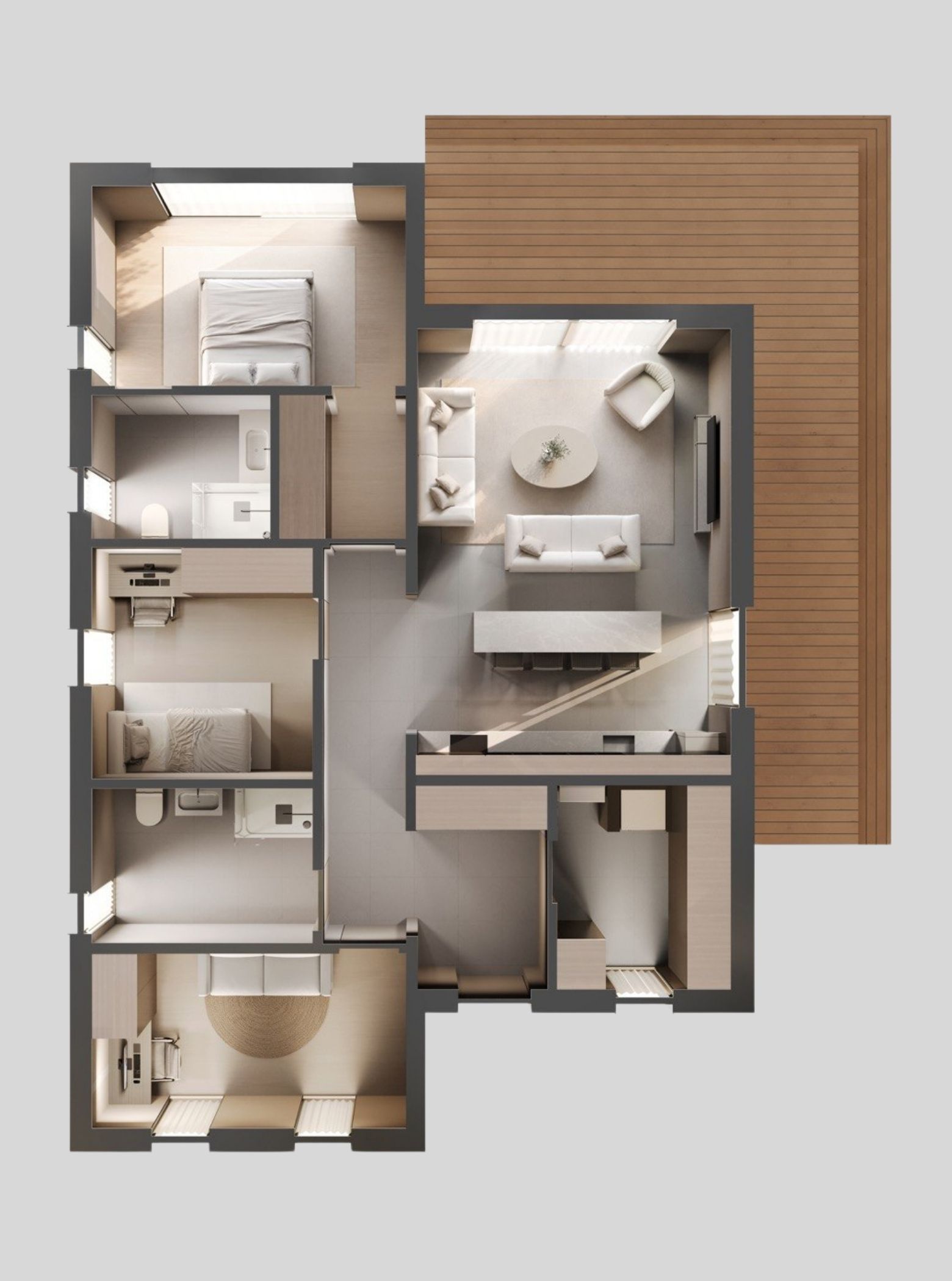 Combo modular home floor plan